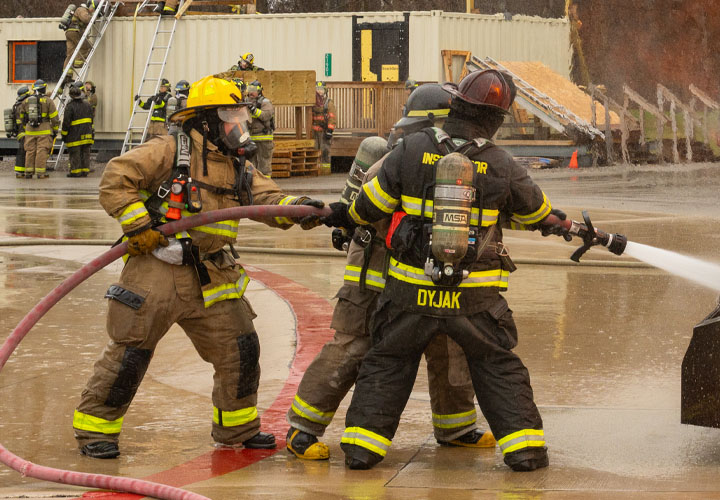 students train with live fire