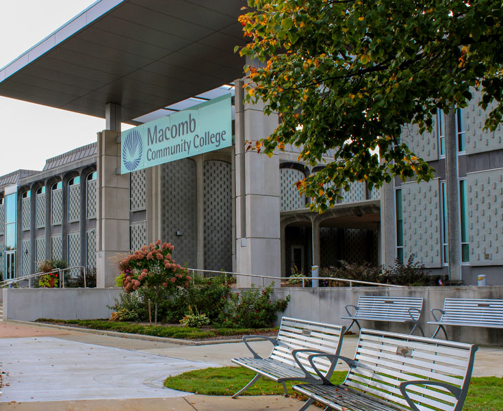 Macomb south front entrance.