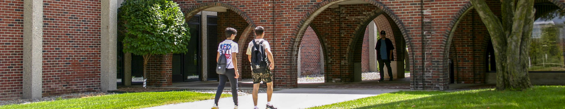 center campus students walking