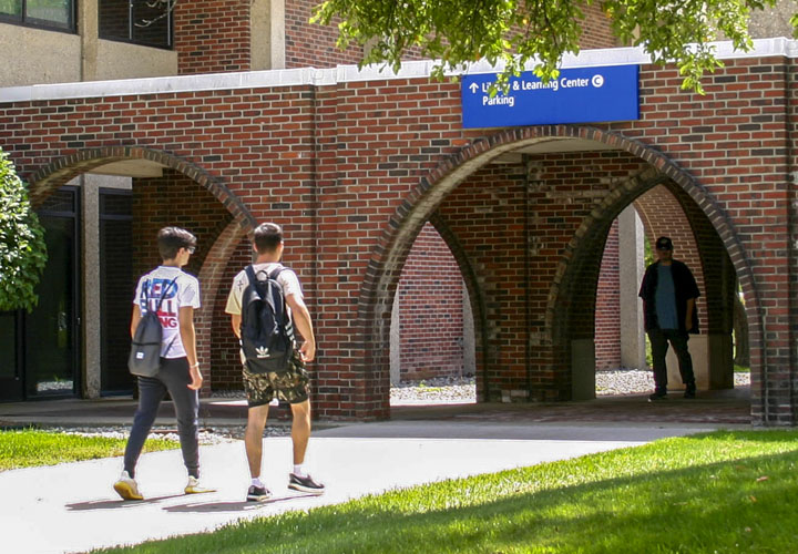 students walking on center campus