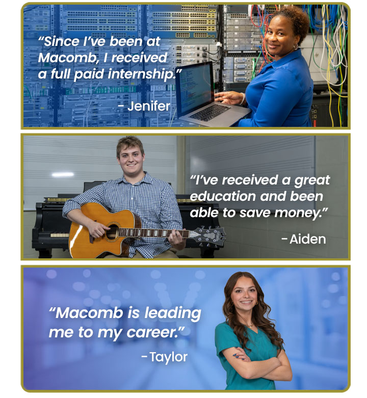 Students attend the discover macomb event.