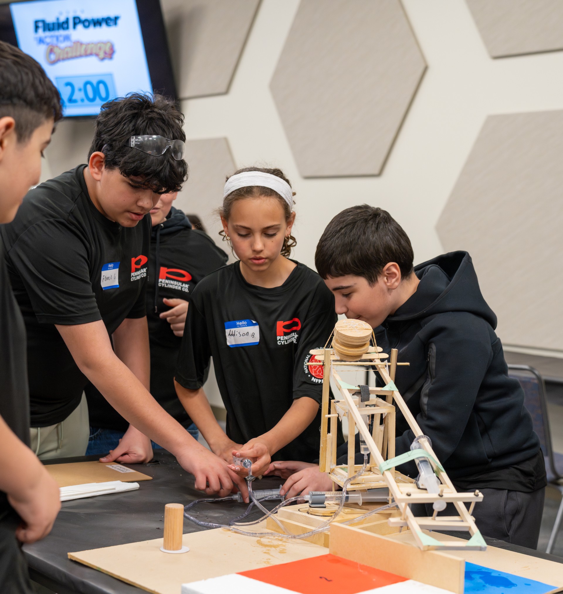 Approximately 105 middle school students participated in the 10th Annual Power Fluid Action Challenge Day on April 30 at Macomb Community College.