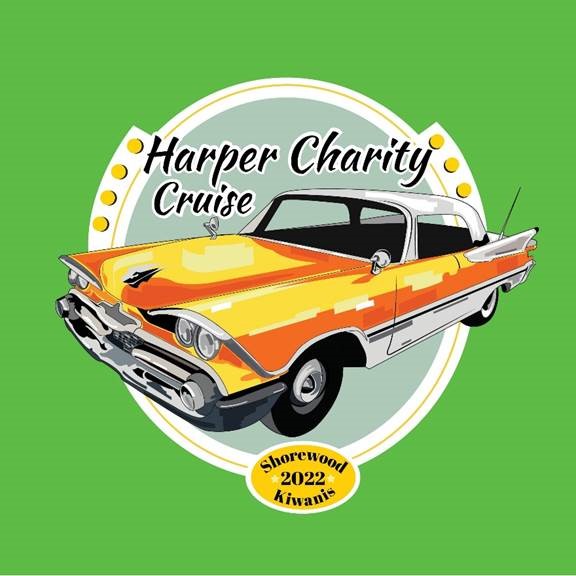 Winning design by Macomb Community College student Martina Lasku for the 2022 Shorewood Kiwanis Harper Charity Cruise.